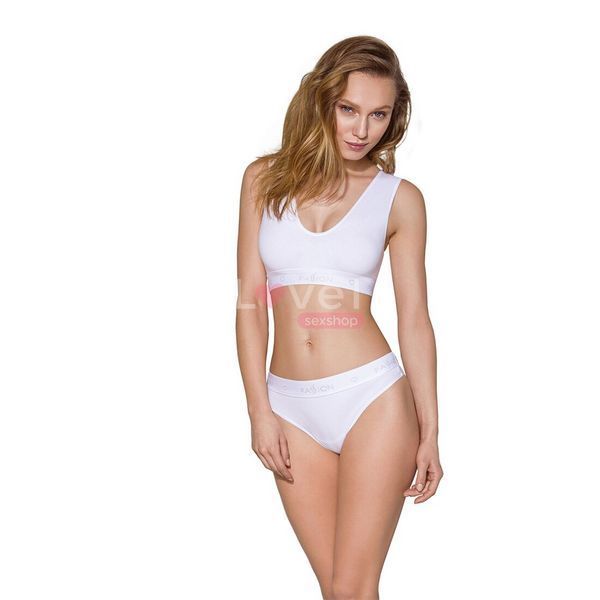Спортивный топ из эластичного хлопка Passion PS005 TOP M, white SO4228 фото