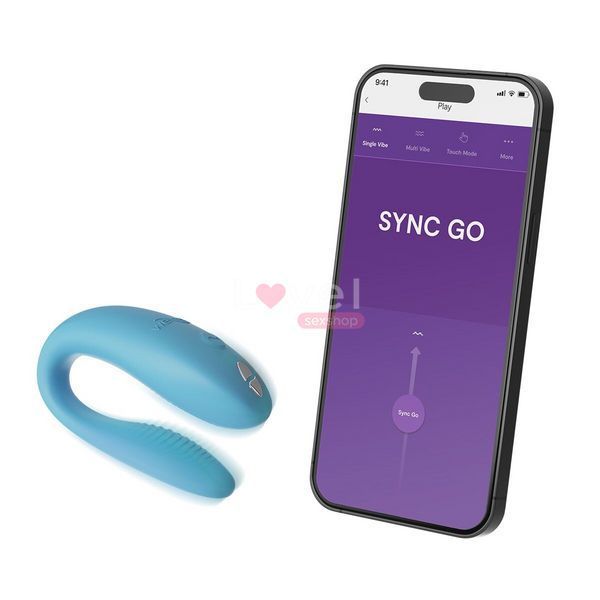 Смарт-вібратор для пар We-Vibe Sync GO Turquoise, тревел-кейс SX0528 фото