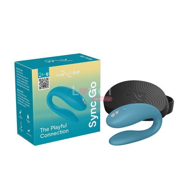 Смарт-вібратор для пар We-Vibe Sync GO Turquoise, тревел-кейс SX0528 фото