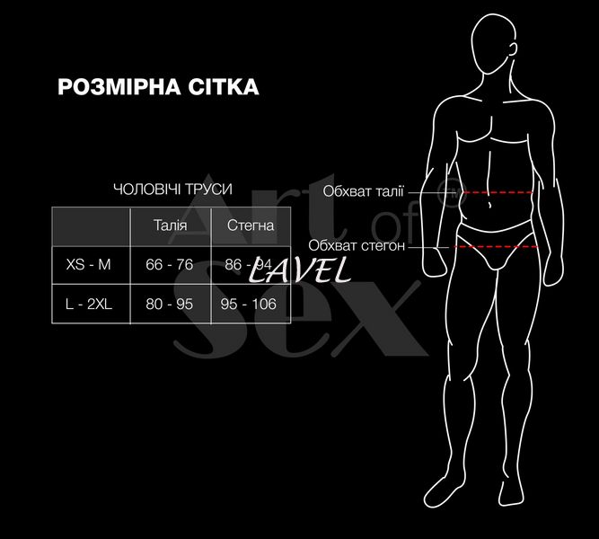 Мужские трусы XS-2XL с силиконовой анальной пробкой Art of Sex - Joni plug panties size S Black SO6172 фото