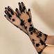 Прозрачные перчатки Victoria Midnight Bloom Gloves Black с велюровыми 3D-цветками, ONE SIZE TNS1069 фото 2