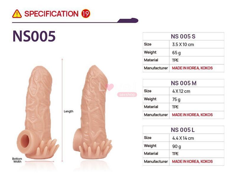 Насадка на член Kokos Nude Sleeve NS 005 S SX4628 фото
