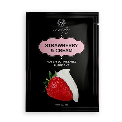 Лубрикант с согревающим эффектом - Secret Play Strawberry & Cream Hot Effect Lube, 10 мл 72530037-3610 фото