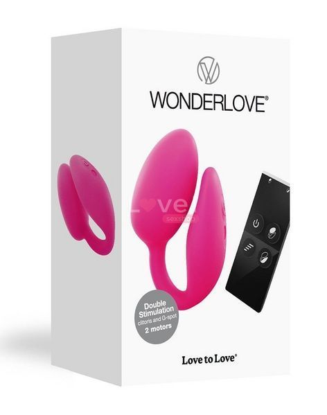 Виброяйцо с клиторальной стимуляцией Love To Love Wonderlove с пультом ДУ, можно под одежду SO2343 фото