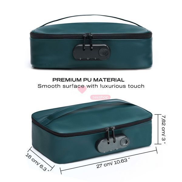 Кейс для іграшок Dorcel DISCREET BOX LUXURY GREEN, кодовий замок, 27&times;16&times;7,62 см SX1110 фото