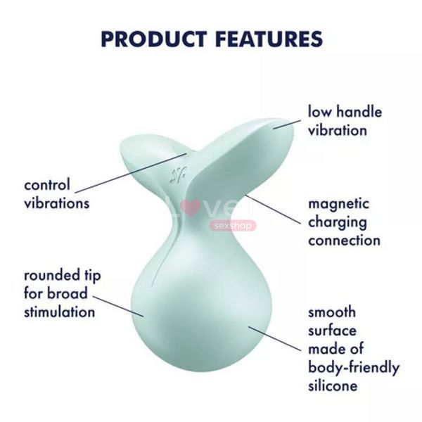 Мини-вибромассажер Satisfyer Viva la Vulva 3 Mint SO7786 фото