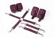 Набор для БДСМ 3 в 1 Feral Feelings BDSM Kit 3 Burgundy, burgundy, наручники, поножи, крестовина SO8271 фото 1