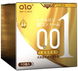 Презервативы тонкие ребристые OLO 0.01 Zero Yellow, с пролонгирующим эффектом и ароматом лимона. 10 шт