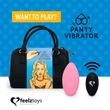Вібратор в трусики FeelzToys Panty Vibrator Pink з пультом ДК, 6 режимів роботи, сумочка-чохол SO3849 фото