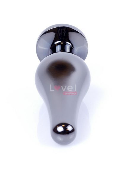 Анальна пробка - Jewellery Dark Silver Butt Plug Light Blue 62530064-00058 фото