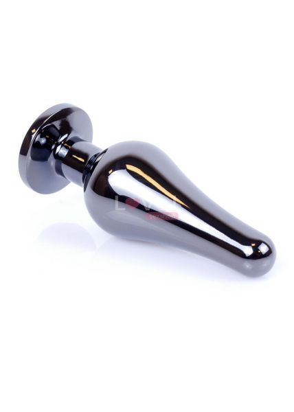 Анальна пробка - Jewellery Dark Silver Butt Plug Light Blue 62530064-00058 фото