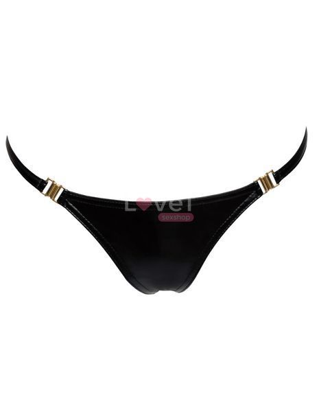 Трусики Noir Handmade P008 Powerwetlook panty with gold clasp - 3XL SX0176 фото