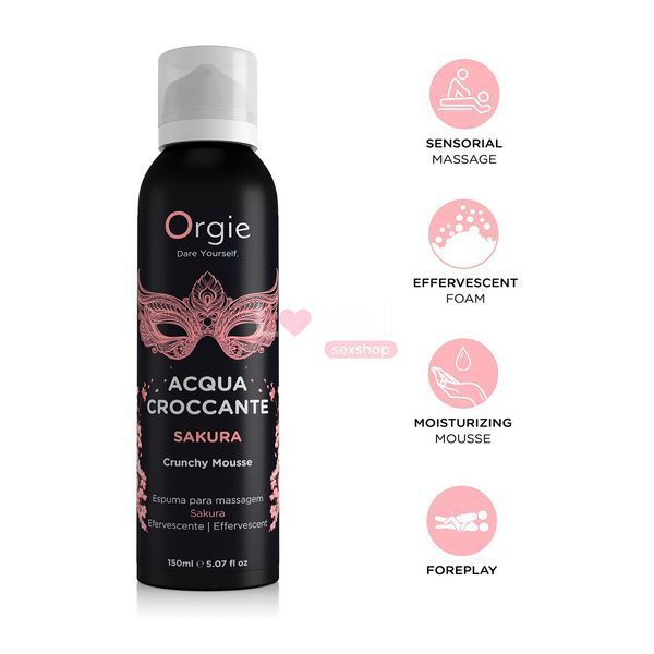 Масажна пінка Orgie &ndash; Acqua Croccante Sakura (150 мл), ефект бульбашок, що лопаються SX1492 фото