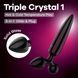 Трехсторонний стеклянный дилдо Satisfyer Triple Crystal 1 Black SX3553 фото 6