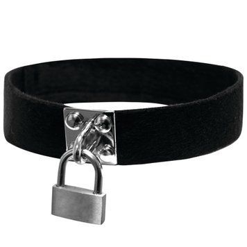 Чокер із замочком Sex And Mischief &ndash; Lock & Key Collar, поліестер, на липучці SO2166 фото