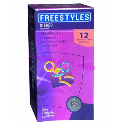 Презервативи ребристі FREESTYLES Ribbed, 12 шт Free533e фото