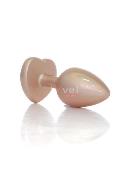 Анальная пробка - Jewellery Pearl Gold Heart Plug Clear M 62530064-00136 фото