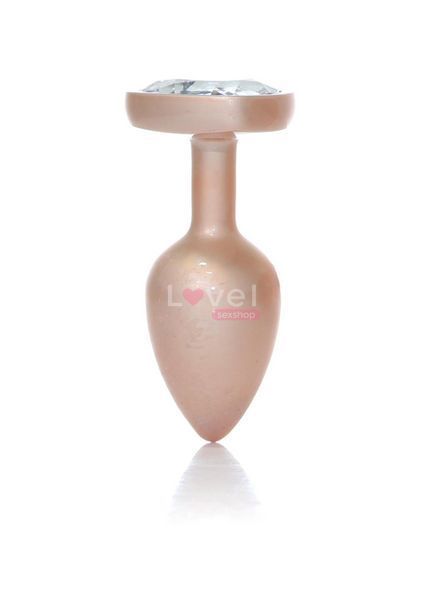 Анальная пробка - Jewellery Pearl Gold Heart Plug Clear M 62530064-00136 фото