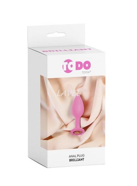 Анальная силиконовая пробка ToDo by Toyfa Blob, розовая (длина 7см, диаметр 2см) 661100357034 фото