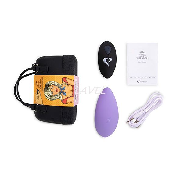 Вібратор в трусики FeelzToys Panty Vibrator Purple з пультом ДК, 6 режимів роботи, сумочка-чохол SO3850 фото