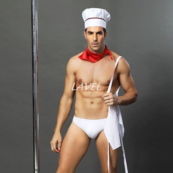 Чоловічий еротичний костюм кухаря "Умілий Джек" One Size: сліпи, фартух, хустка і ковпак SO2266 фото