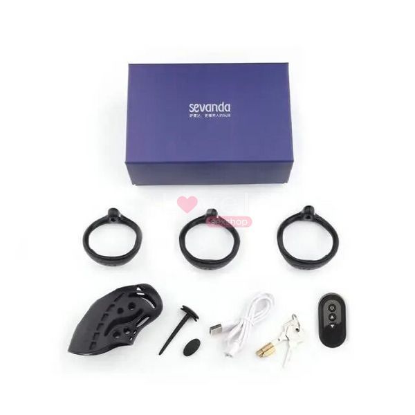 Клетка для члена с электростимуляцией LOCKINK SEVANDA Nautilus Estim Chastity Cage SX2838 фото