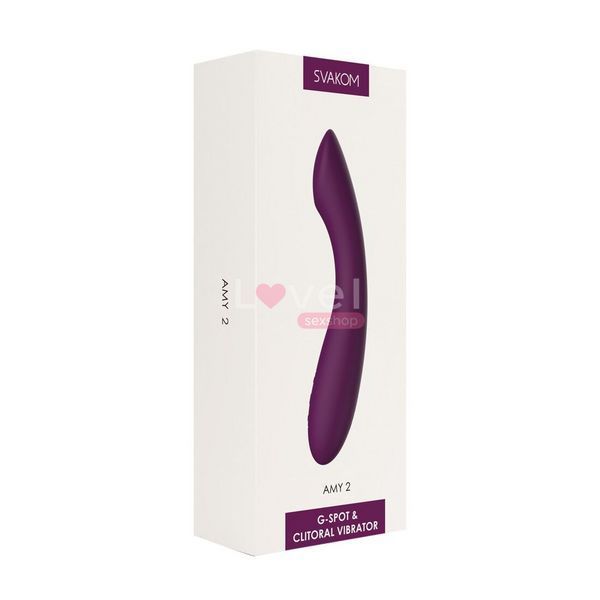 Вібратор для точки G з інтелектуальним режимом Svakom Amy 2 Violet SO6997 фото