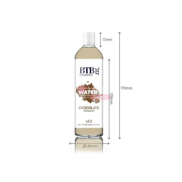 Змазка на водній основі BTB FLAVORED CHOCOLATE з ароматом шоколаду (250 мл) SO6569 фото