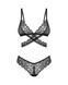 Комплект Obsessive Blomentis 2-pcs set, M/L, мереживний, ліф із зав&rsquo;язками на спині, трусики-сліпи SX1031 фото 3