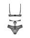Комплект Obsessive Blomentis 2-pcs set, M/L, мереживний, ліф із зав&rsquo;язками на спині, трусики-сліпи SX1031 фото 4