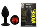 Силиконовая анальная пробка EGZO Silicone Black Round Plug Red, size S SBR-03S фото 2