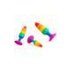 Силиконовая анальная пробка Wooomy Hiperloo Silicone Rainbow Plug L, диаметр 3,9 см, длина 13,1 см SO7434 фото 5