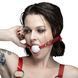 Кляп силіконовий Feral Feelings Silicon Ball Gag Red/White, червоний ремінець, біла кулька SX3978 фото 2