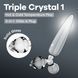Трехсторонний стеклянный дилдо Satisfyer Triple Crystal 1 Transparent SX3552 фото 6