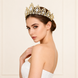 Вишукана корона-тіара Charlotte зі стразами, золота TNS1329 фото 2