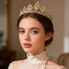 Вишукана корона-тіара Charlotte зі стразами, золота TNS1329 фото 4
