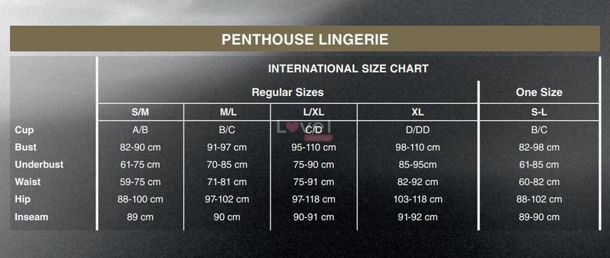 Трусики-стрінги Penthouse Pure Instincts S/M Black, мереживо, відкритий доступ, леопардовий декор SO6505 фото