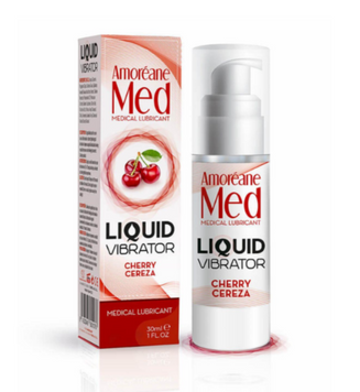Рідкий вібратор - Amoreane Liquid Vibrator Cherry, 30 мл 72530004-PS60107 фото
