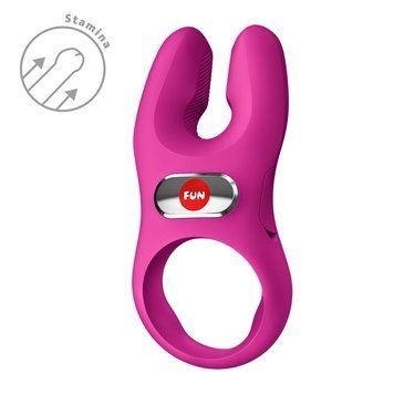 Эрекционное виброкольцо с двойной стимуляцией клитора Fun Factory NŌS PRO Magenta, 2 мотора SX3701 фото