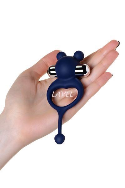 Эрекционное кольцо с вибрацией на пенис JOS Mickey, силикон, синее, 12,5 см. 661100782020 фото
