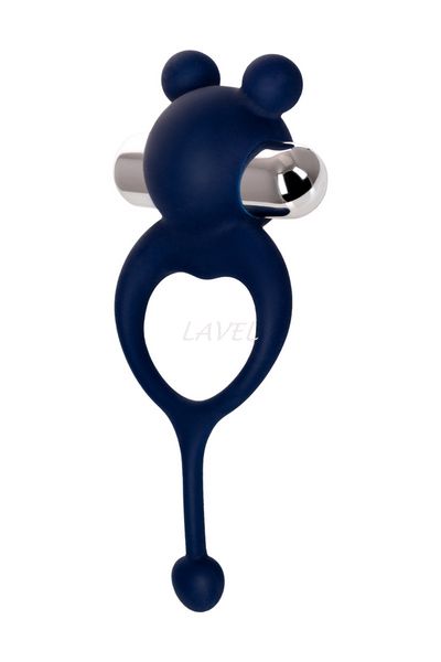 Ерекційне кільце з вібрацією на пеніс JOS Mickey, силікон, синє, 12,5 см 661100782020 фото