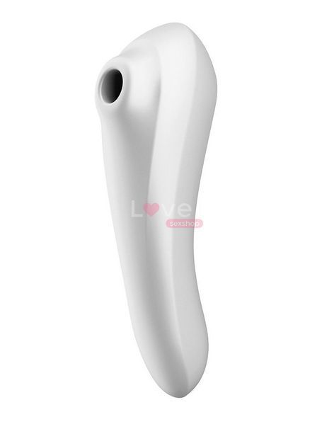 Смарт-вібратор та вакуумний стимулятор 2в1 Satisfyer Dual Pleasure White SO4105 фото