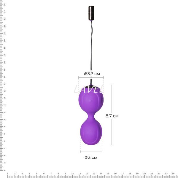 Вагінальні кульки з вібрацією Adrien Lastic Kegel Vibe Purple, діаметр 3,7 см AD40753 фото