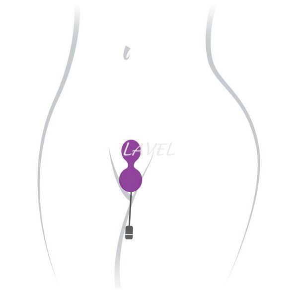 Вагинальные шарики с вибрацией Adrien Lastic Kegel Vibe Purple, диаметр 3,7см AD40753 фото