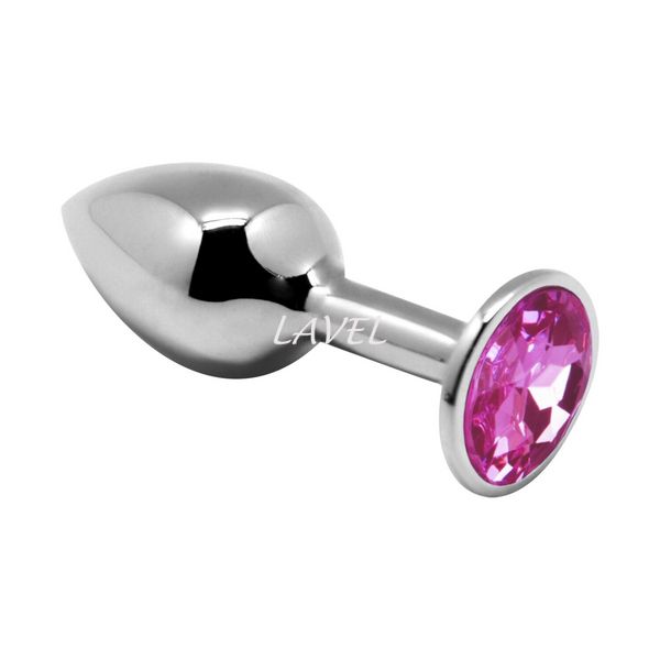 Металлическая анальная пробка с кристаллом Alive Mini Metal Butt Plug Pink L SO6008 фото