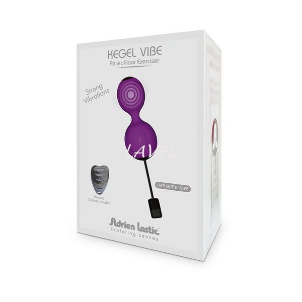 Вагинальные шарики с вибрацией Adrien Lastic Kegel Vibe Purple, диаметр 3,7см AD40753 фото