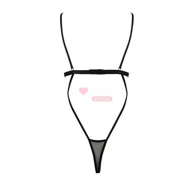 Боди монокини с открытой грудью Passion DIABOLINA BODY XXL/XXXL, black PS25803 фото