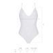 Боді з ажурним декором та відкритим кроком Passion URSULA BODY L/XL, white SO5832 фото 5