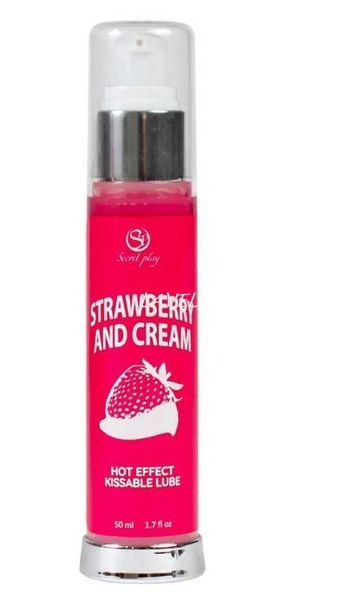 Гель для орального сексу Secret Play - Strawberry and Cream Hot Effect з зігріванням Gel, 60 мл 35389 фото