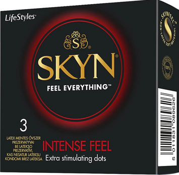 Безлатексні презервативи зі стимулювальними точками SKYN Intense Feel, 3 шт SKYN8 фото